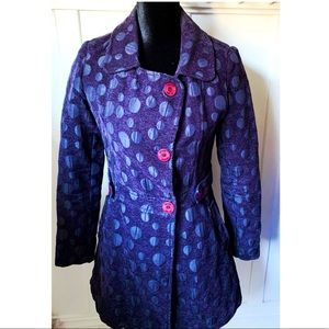 Beautiful Julien purple polka dot jacket